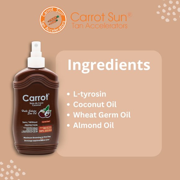 Carrot Sun Tan Accelerator Coconut Oil with Coconut Oil and L-Tyrosine - Picture 4 of 6